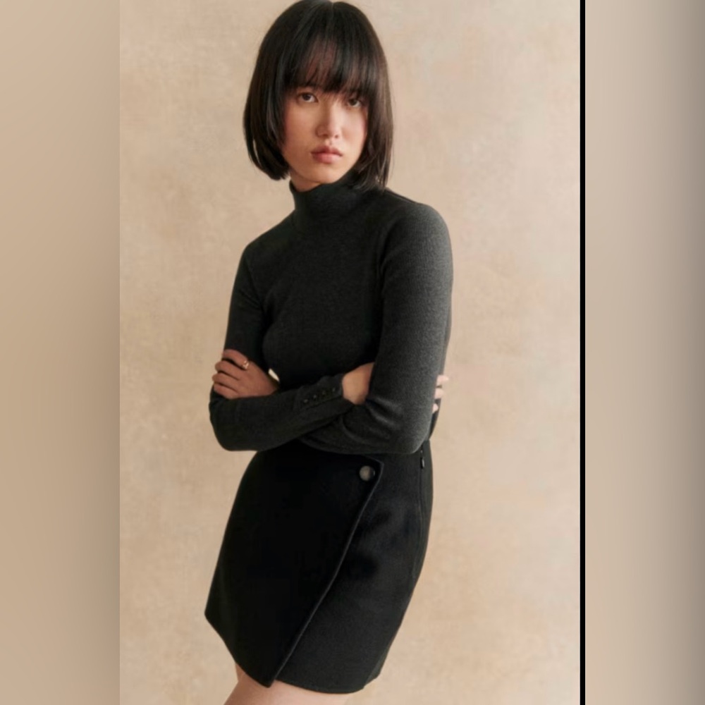 Sezane Laure Skirt Black - Size 6